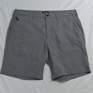 Express 38 x 9" Gray Wicking Slim Above Knee Stretch Mens Ultra Light‎ Shorts